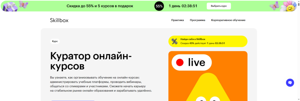skillbox администратор онлайн-школы